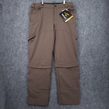 NEW Showers Pass Pants Mens XL Brown Hybrid Zip Off Cycling Convertible 38x34