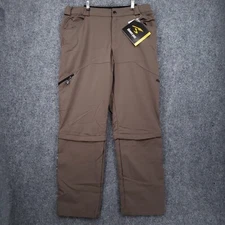 NEW Showers Pass Pants Mens XL Brown Hybrid Zip Off Cycling Convertible 38x34