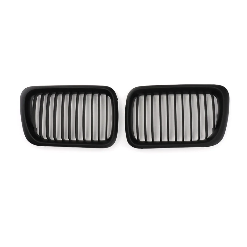 Matte Black Front Kidney Grills For BMW 3 Series E36 318i 323i 328i M3 1997-1999 Foto 4 de 4