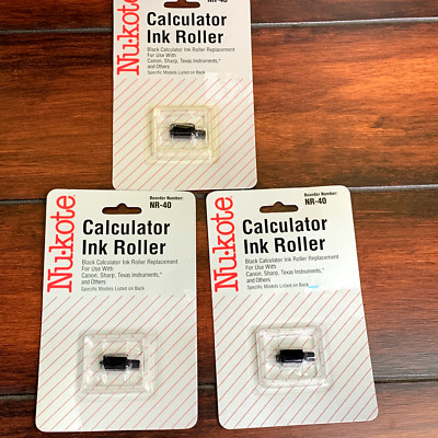 Nukote Calculator Ink Roller NR-40 New in package- Lot of 3