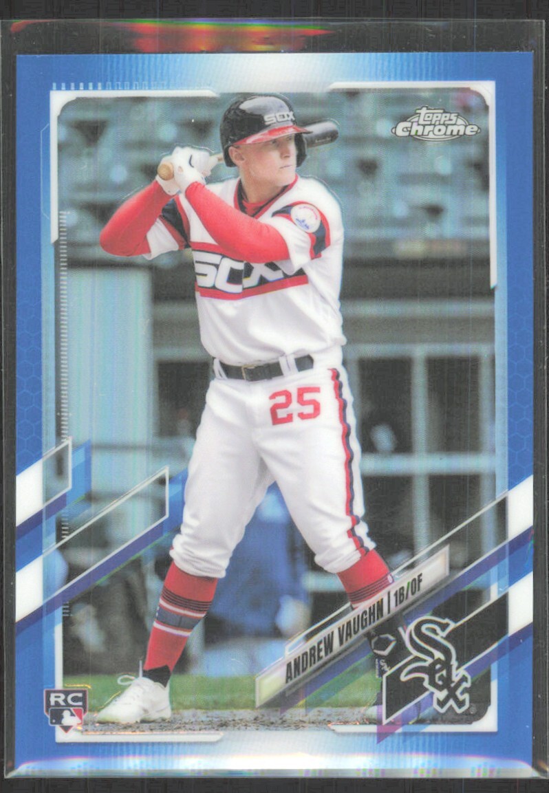 2021 Topps Chrome Update Blue Refractor Andrew Vaughn Rookie /199 #USC72