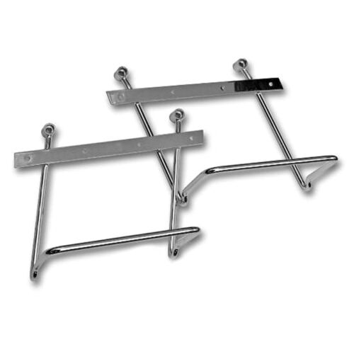 Yamaha XVS125 Drag Star V-Star Chrome Saddlebag pannier support brackets bars - Afbeelding 1 van 2