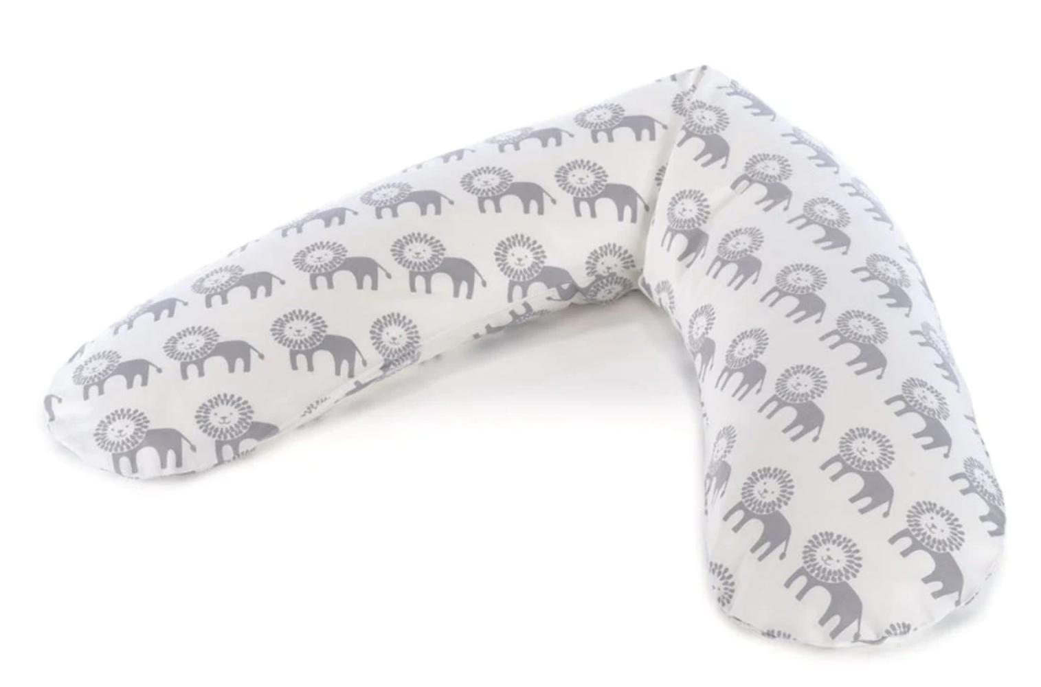 Theraline Maternity and nursing pillow - White (grey lions print)-image