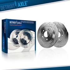 310mm Pair Rear Drilled and Slotted Disc Brake Rotors for 2014 - 2020 Acura RLX