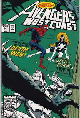 AVENGERS WEST COAST Vol. 2 #84 July 1992 MARVEL Comics - Deathweb - Bild 1 von 2