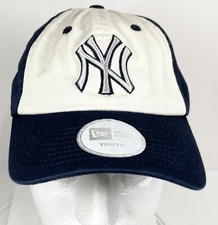 Blue White Embroidered New Era New York Yankees Youth Strapback Baseball Hat Cap