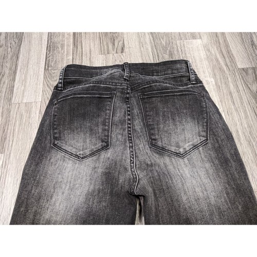 Gap Womens Size 25 R Pockets Curvy Skinny Whiskered Denim Black Jeans - Picture 3 of 12