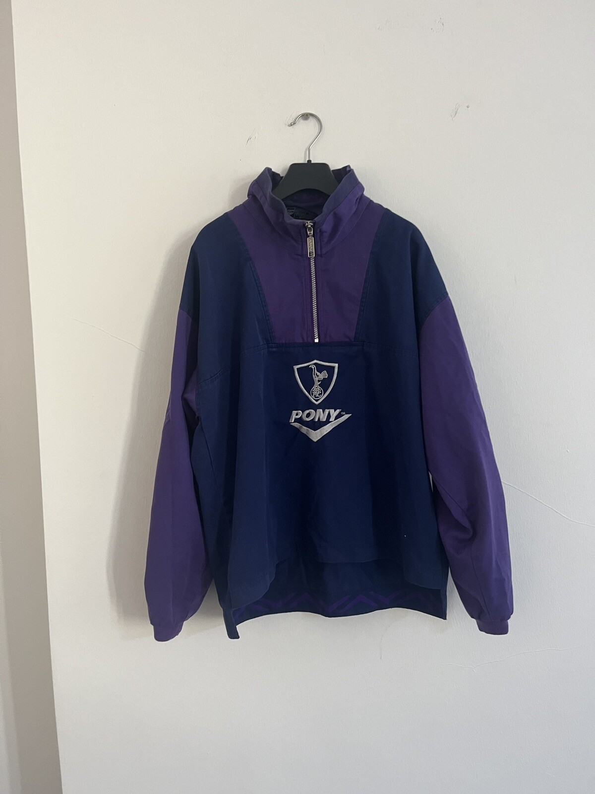 Tottenham Hotspurs Spurs Spurs Giacca da trapano pony anni '90 piccola