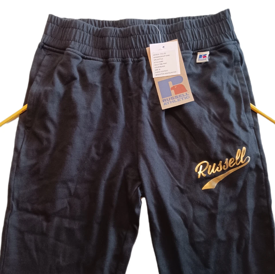 Pantalones acampanados deportivos Russell para niñas talla M pantalones Rally Time negros nuevos Foto 4 de 4