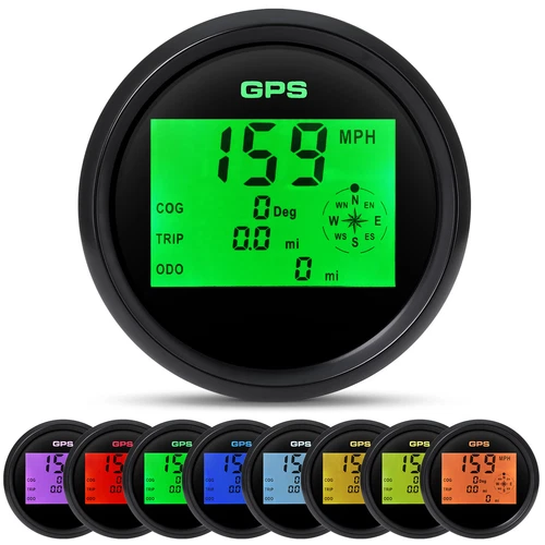 Waterproof 85mm Marine Boat GPS Digital Speedometer Odometer Gauge for Car Truck