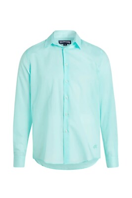 Vilebrequin Light Cotton Shirt / Unisex Caracal / Blue Aqua / UVP 165£