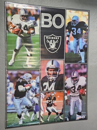 Bo Jackson 1990 NOS SEALED VINTAGE LA Raiders Starline 42x58" Subway Poster RARE - Bild 3 von 24