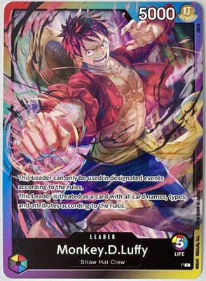One Piece Monkey.D.Luffy (Release Event Leader) English NM - Promo