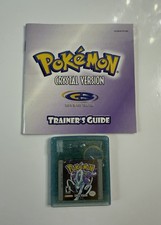 Pokemon Crystal Version Nintendo Gameboy Color, 2001 GBC Authentic New Battery