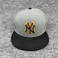 New Era 59Fifty MLB New York Yankees Gray/Black Fitted Hat - Size 7 3/8