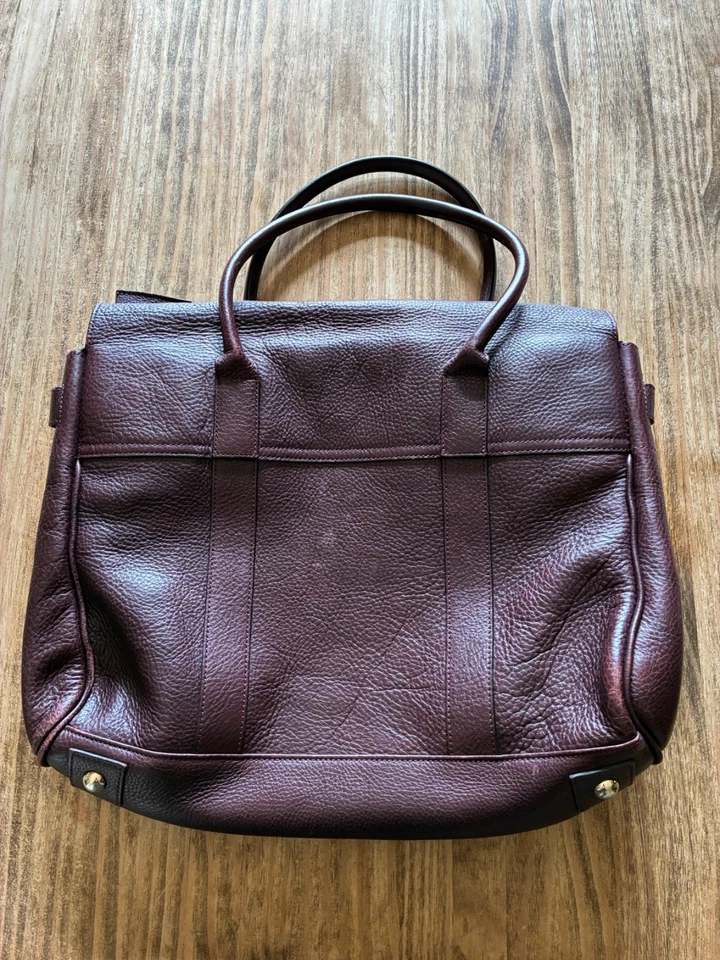Mulberry Leather Bayswater  Bag Aubergine Colour  Genuine Authentic, photo 3 of 5