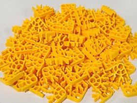 100 MICRO K'NEX Yellow Connectors 3-Position Coaster Small Tiny Pieces KNEX