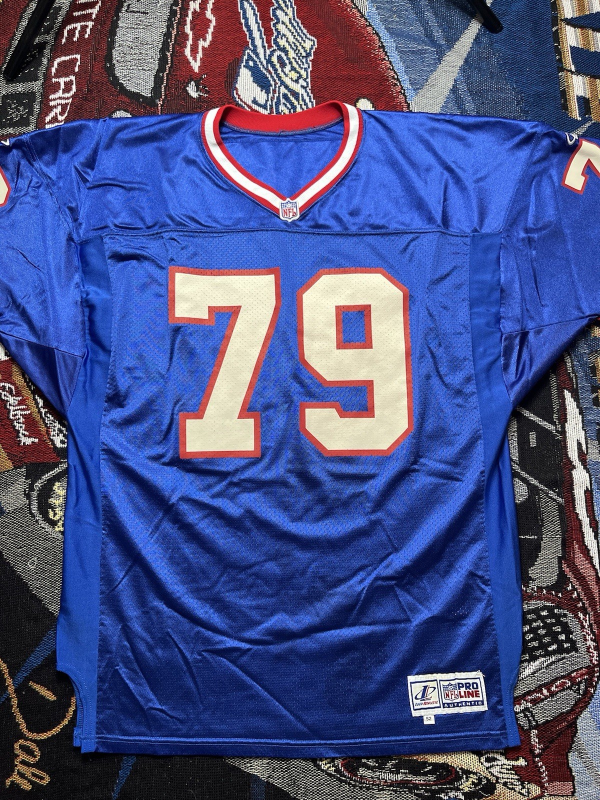 Vintage Buffalo Bills Logo Athletic Jersey Ruben Brown #79 Pro Cut Size 52