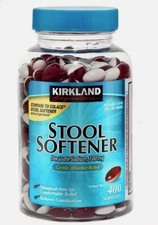 New Kirkland STOOL SOFTENER - Docusate Sodium 100mg, 400 Softgels, exp: 12/27