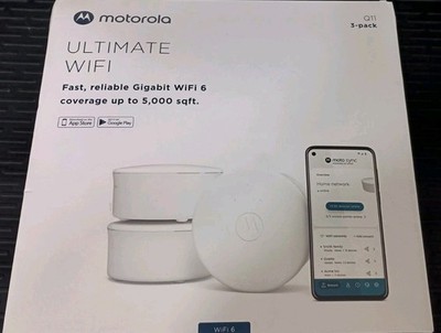 Motorola Q11 Mesh WiFi 6 System AX3000 3 Pack Wi-FI Routers Extender