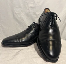 Allen Edmunds Black Park Avenue Cap-Toe Oxford Sz 10.5