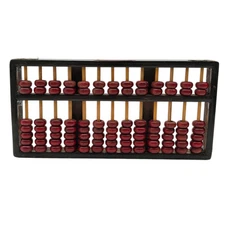 Vintage Wood 9.5" Abacus Adding Machine China