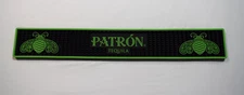 Patron Tequila Bee Agave Black Rubber Bar Rail Drip Mat 24" NEW