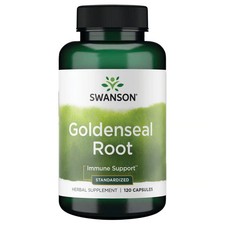 Swanson Goldenseal Root -Immune Support Min 5 Alkaloids, 125mg, 120 Capsules
