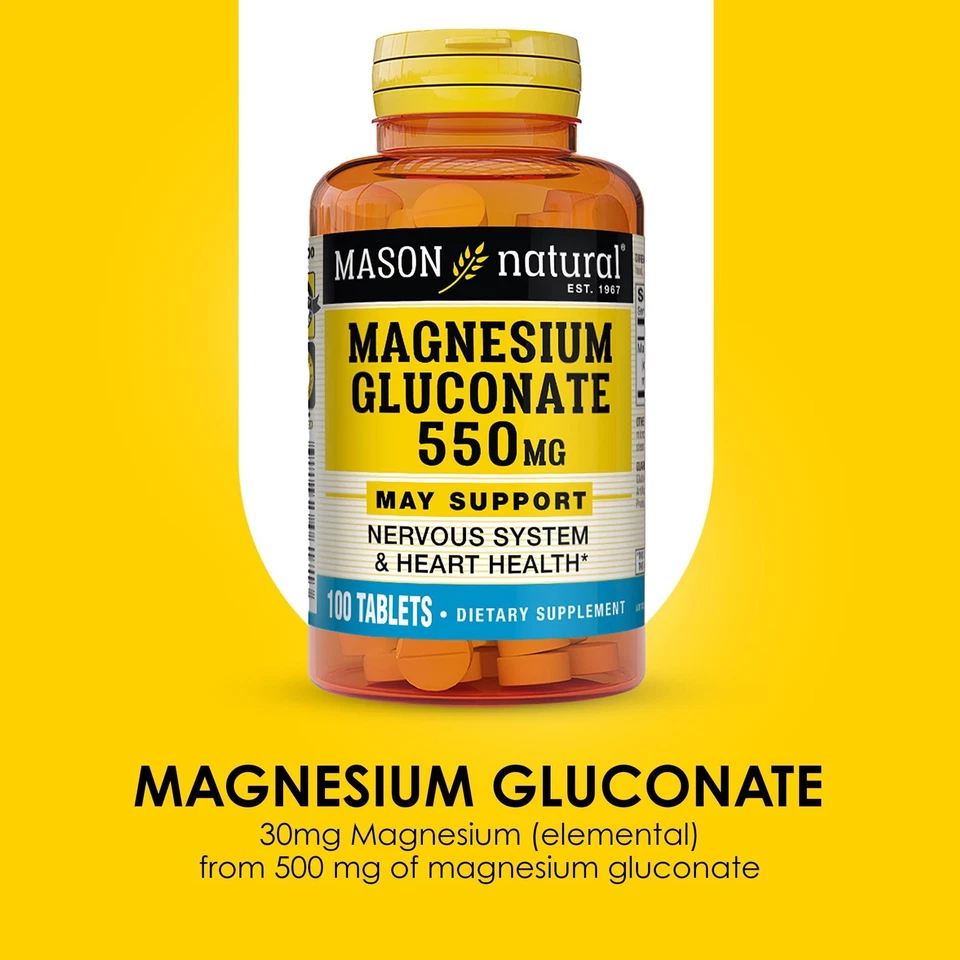 Suplemento de magnesio natural Mason 30 mg 100 comprimidos fáciles de tragar Foto 4 de 4