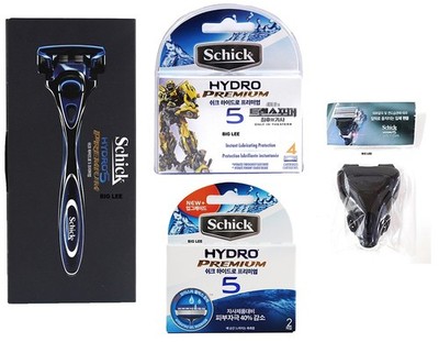 Schick Hydro5 Premium Blade Razor 1 Handle + Refill 7 Cartridges & Travel Case