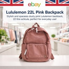 Lululemon 22L Backpack Pink Everyday Gym Travel Bag Womens Rucksack FREE...
