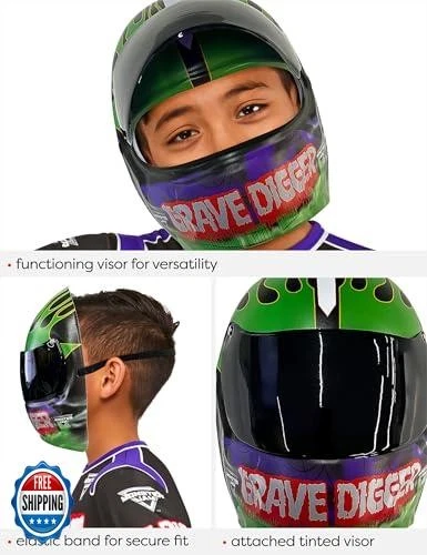 Rubies Monster Jam: Grave Digger Half-Mask for Kids, Boy's No Size - Image 3 of 4