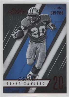 2016 Panini Absolute Retired Spectrum Red 62/100 Barry Sanders #143 HOF 3z8
