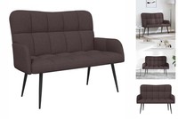 Zweisitzer Sofa Dunkelbraun 115X61X87 Cm Stoff