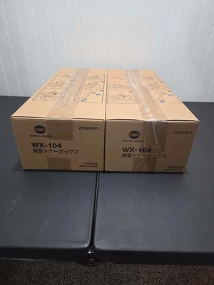 Konica Minolta WX-104 - A7XW-0Y1 - Waste Toner Box Lot of 2 - BizHub367/287/227