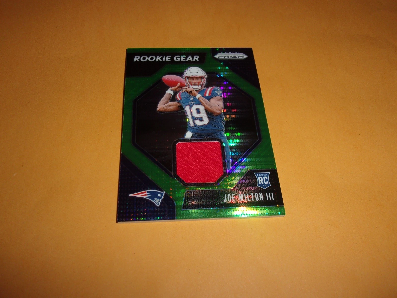 2024 Panini Prizm Football Rookie Gear Jersey Green Card-JOE MILTON III #RG-JMN