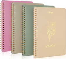 Aesthetic Spiral Notebook Set of 4 - Cute Notebook/Journal for Women - 100 Pa...
