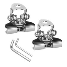 2PCS Car LED Light Bar Mounting Bracket, Adjustable Automotive LED Work Silver