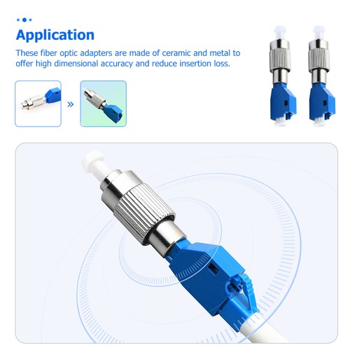 2 Pcs Fiber Optic Conversion Connector Cable Adapter Coupler/connector - Afbeelding 9 van 11