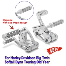 Upgrade Polished Forward Controls For Harley Shovelhead Big Twin Duo Glide FLH