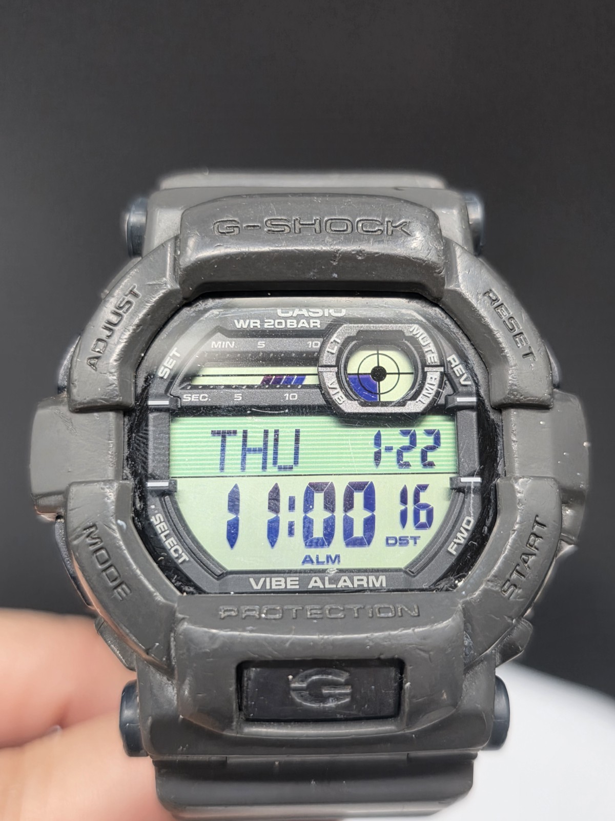 Casio G Shock GD350 Tactical Military Watch Vibration Alarm 200M WR Black Module