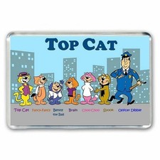 RETRO 80s cartoon TOP (BOSS) CAT  - JUMBO FRIDGE  LOCKER MAGNET