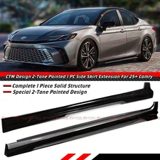 For 25-26 Toyota Camry CTM Design Heavy Metal Black 2-Toned Side Skirt Extension