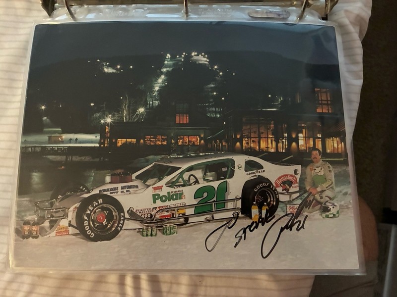 Rick Fuller autographed race photo.  Former modified race driver.  
