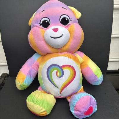 Care Bears Unlock The Magic Rainbow Heart TOGETHERNESS, Plush Tie-Dye Bear 16 