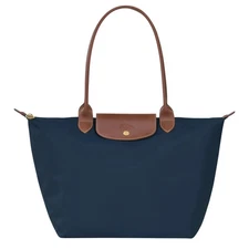 New Longchamp Le Pliage Tote Travel Shoulder Bag Nylon Handbag Large Navy Blue L