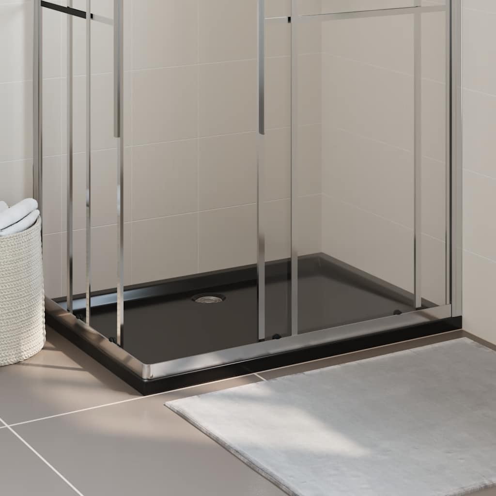 Piatto Doccia in ABS Rettangolare Nero 80x110 cm
