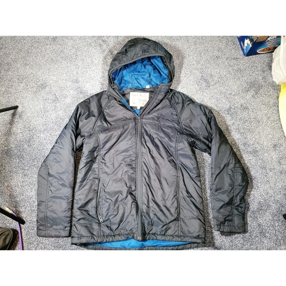 Jack Wills Manteau M Noir Bleu Veste Anorak Capuche Nylon Poche Zippée - Photo 2/4