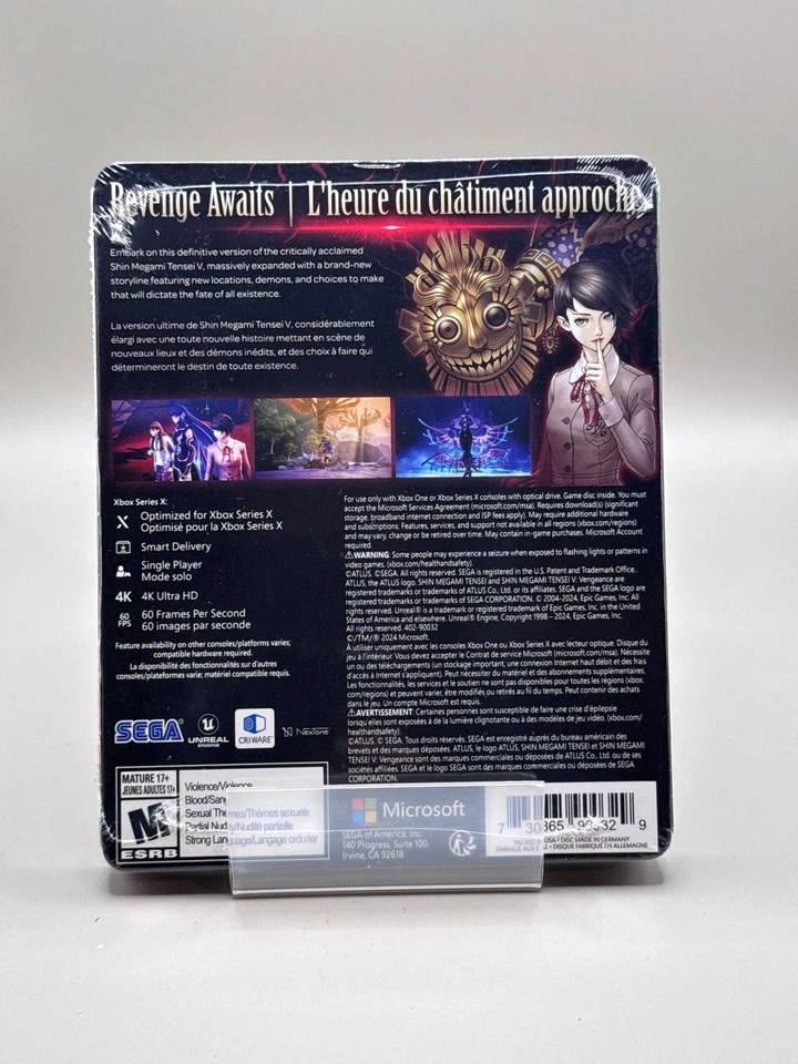 Shin Megami Tensei Vengeance (Steelbook) XBOX SERIES X SELLADO DE FÁBRICA ENVÍO RÁPIDO Foto 2 de 2