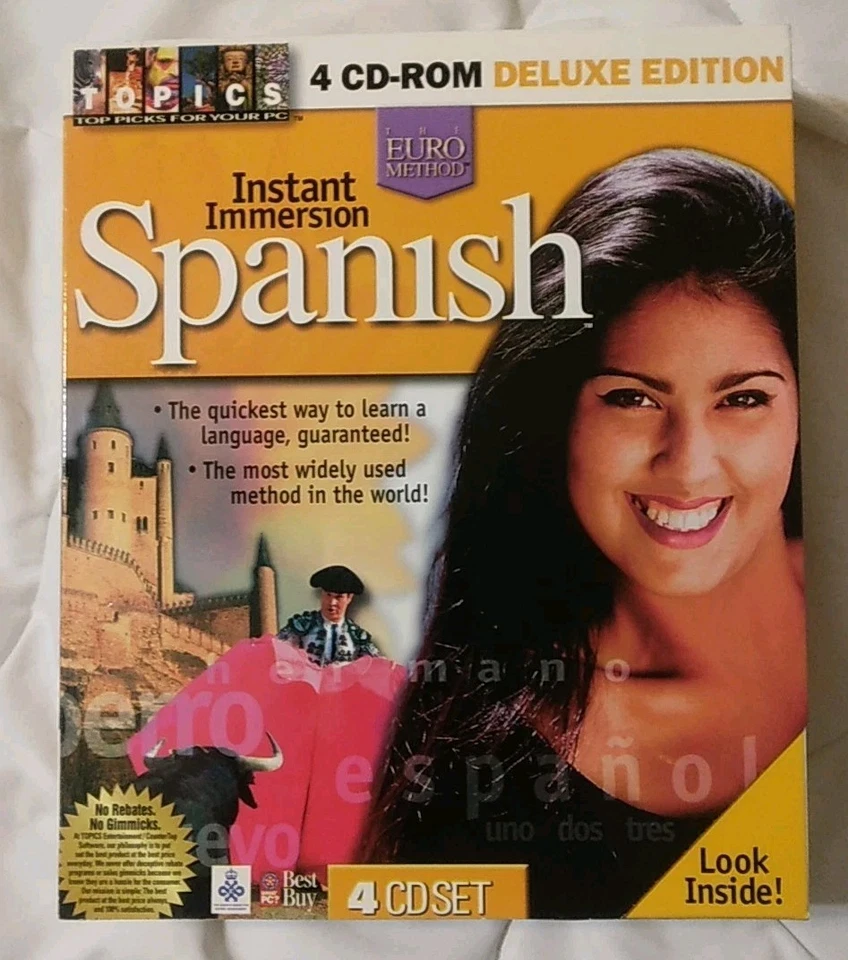 Topics Entertainment Instant Immersion Spanish 4 CD Set Deluxe Edition Open Box - Image 2 of 4